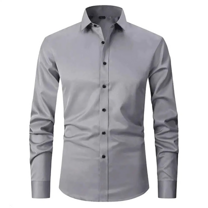 John - Luxe elastisch shirt met lange mouwen