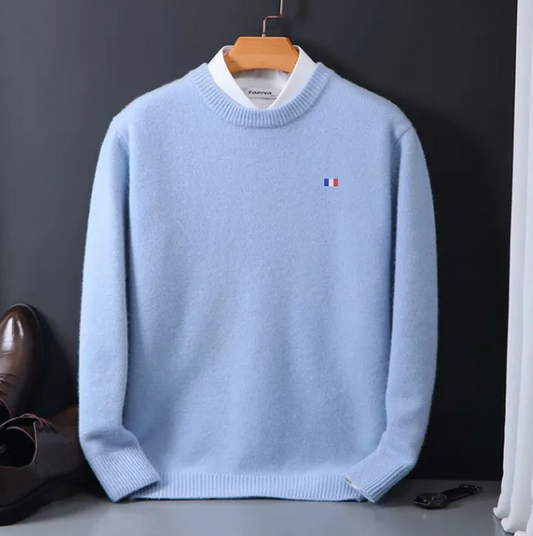 Gendry | Topkwaliteit smart-casual Kasjmier gebreide trui met O-hals