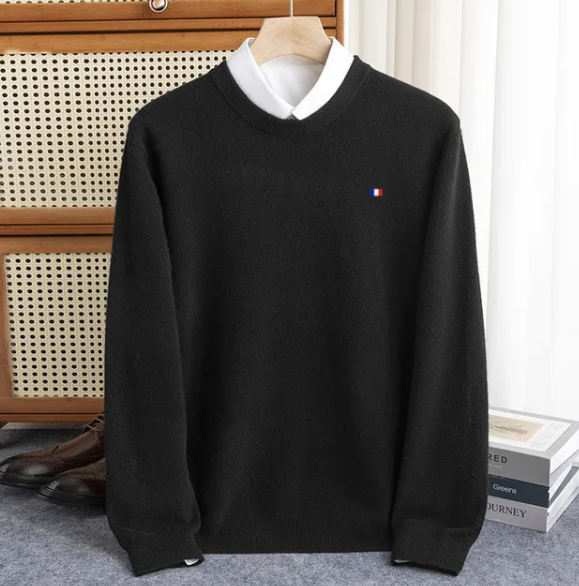 Gendry | Topkwaliteit smart-casual Kasjmier gebreide trui met O-hals