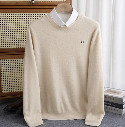 Gendry | Topkwaliteit smart-casual Kasjmier gebreide trui met O-hals