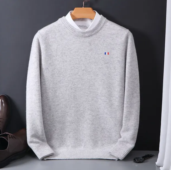 Gendry | Topkwaliteit smart-casual Kasjmier gebreide trui met O-hals