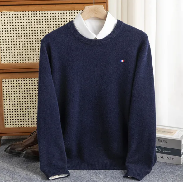 Gendry | Topkwaliteit smart-casual Kasjmier gebreide trui met O-hals