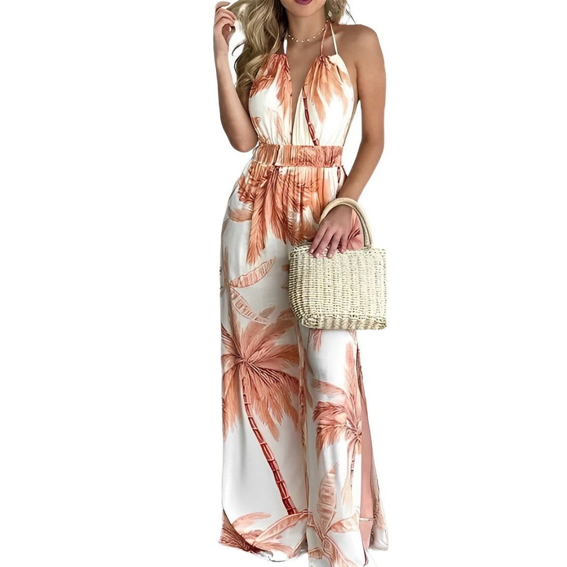 Dayna - geblümter Jumpsuit mit weitem Bein