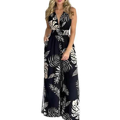 Dayna - geblümter Jumpsuit mit weitem Bein