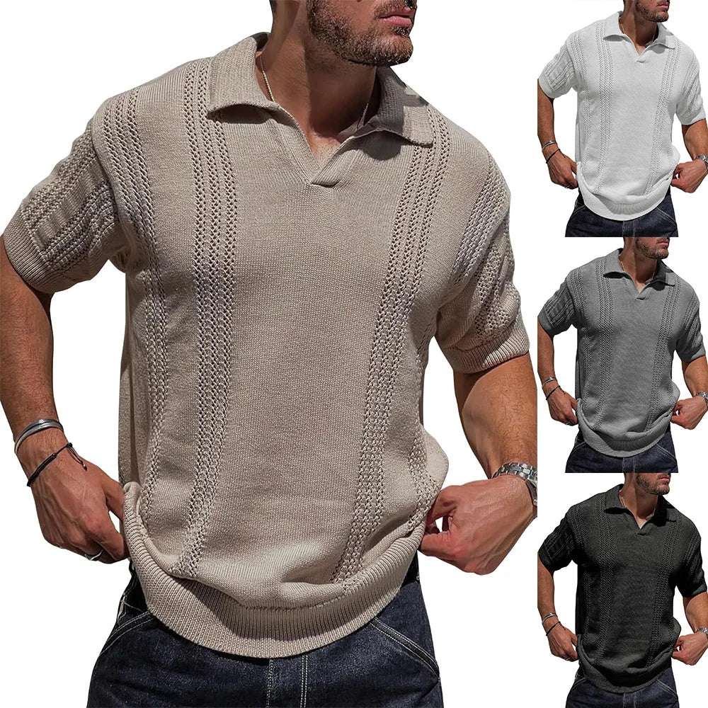 Lars | Elegant gebreid poloshirt