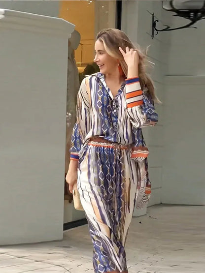 Zora - Overhemd en broek met bohemian print