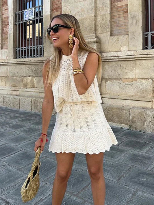 Amari - Katoen gehaakt tweedelig setje