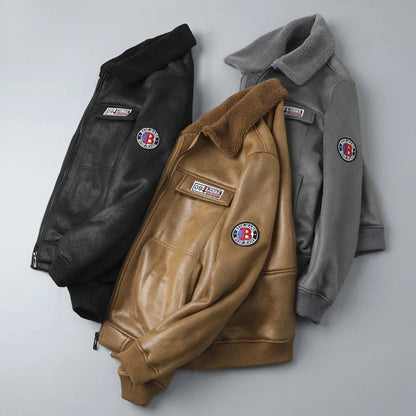 Ryu | Klassiek bomberjack met fleece kraag en voering