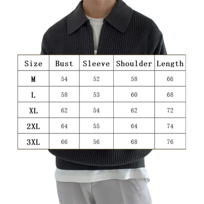 Cassius - Slanke gebreide polo met rits