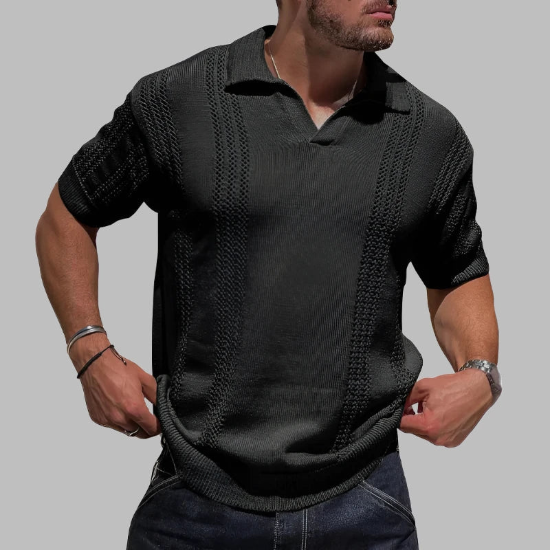 Lars | Elegant gebreid poloshirt