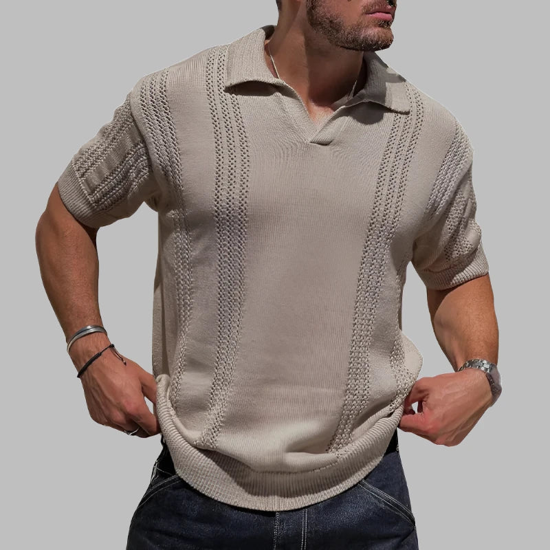 Lars | Elegant gebreid poloshirt