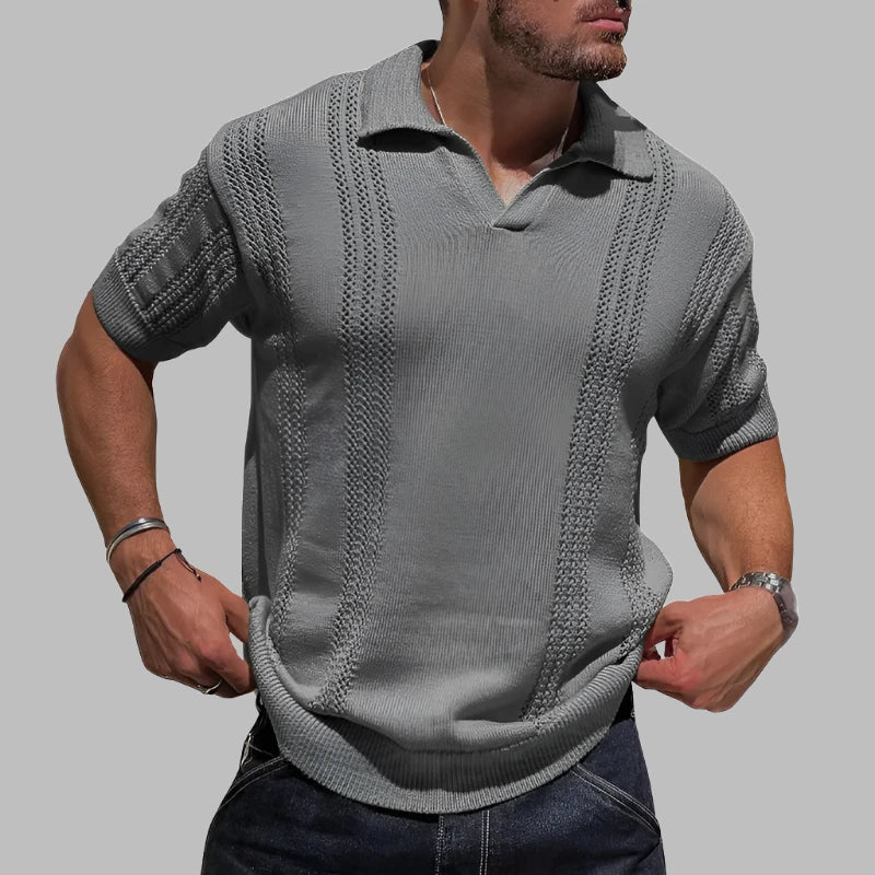 Lars | Elegant gebreid poloshirt