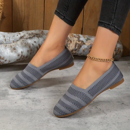 Balletflats van zacht breigoed