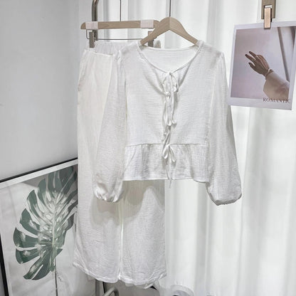 Zahra- Top met kant en broekenset