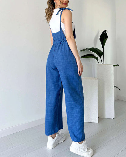 Zuri | Casual all-match jumpsuit met vetersluiting