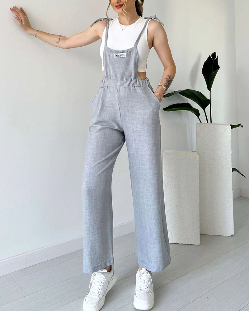 Zuri | Casual all-match jumpsuit met vetersluiting