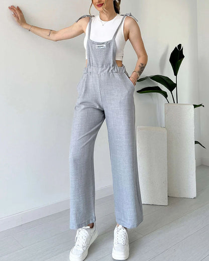 Zuri | Casual all-match jumpsuit met vetersluiting