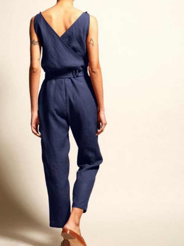 Vanessa | Mouwloze jumpsuit met V-hals