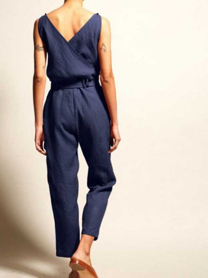Vanessa | Mouwloze jumpsuit met V-hals