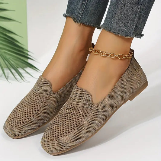 Gebreide vierkante balletschoenen