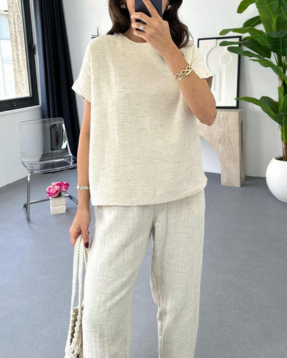 Myka - Eenvoudige casual zomerse tweedelige set