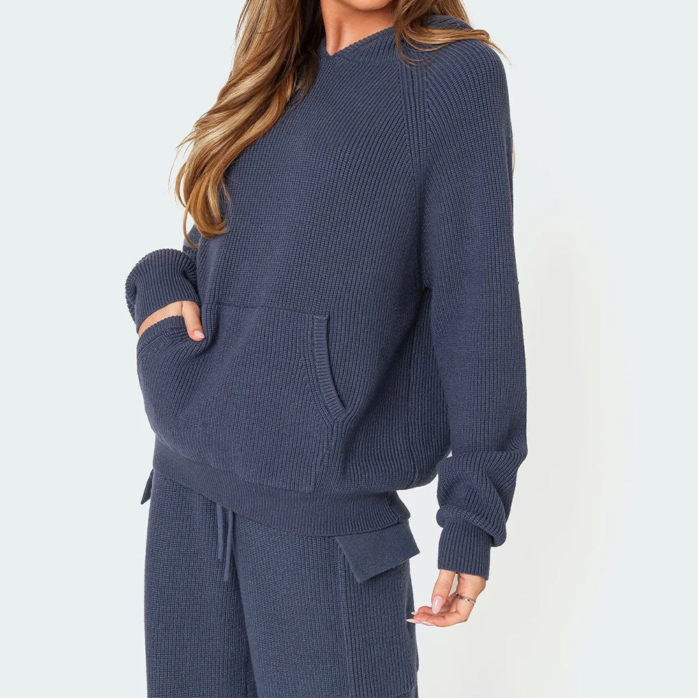 Corina | Stijlvolle trui met capuchon tweedelige set