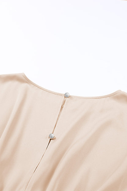 Emmeline | Pailletten Trekkoord Romper met Hoge Taille