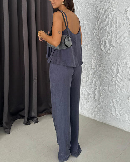 Inara | Zomerse jarretel casual tweedelige set