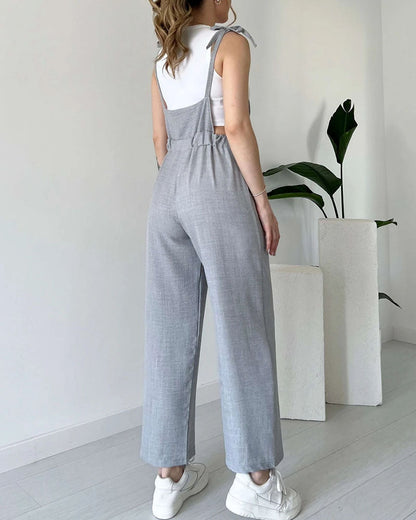 Zuri | Casual all-match jumpsuit met vetersluiting