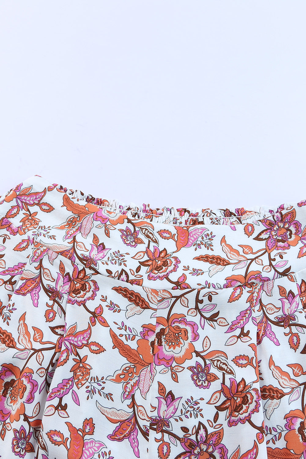 Kaden | Bloemenprint Broek met hoge taille en wijde pijpen