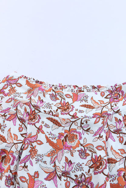 Kaden | Bloemenprint Broek met hoge taille en wijde pijpen