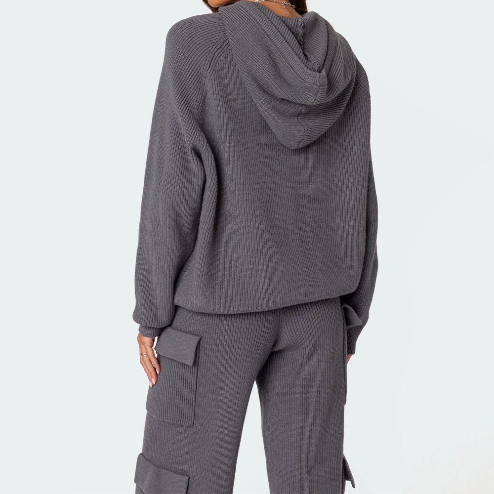 Corina | Stijlvolle trui met capuchon tweedelige set