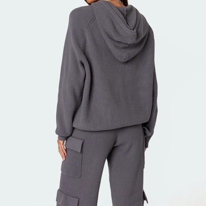 Corina | Stijlvolle trui met capuchon tweedelige set