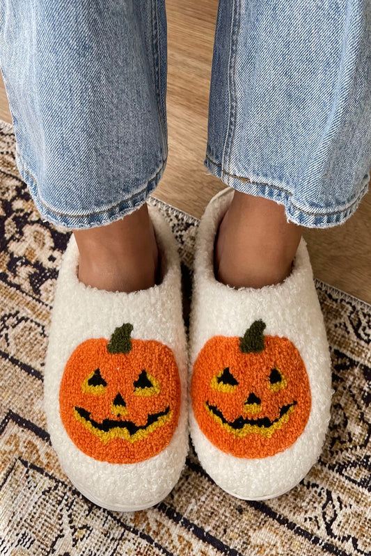 SpookySlips | Hippe Halloween pantoffels met pompoenprint
