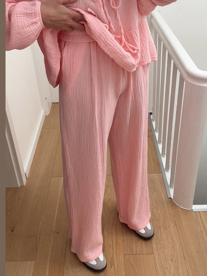 Zahra- Top met kant en broekenset