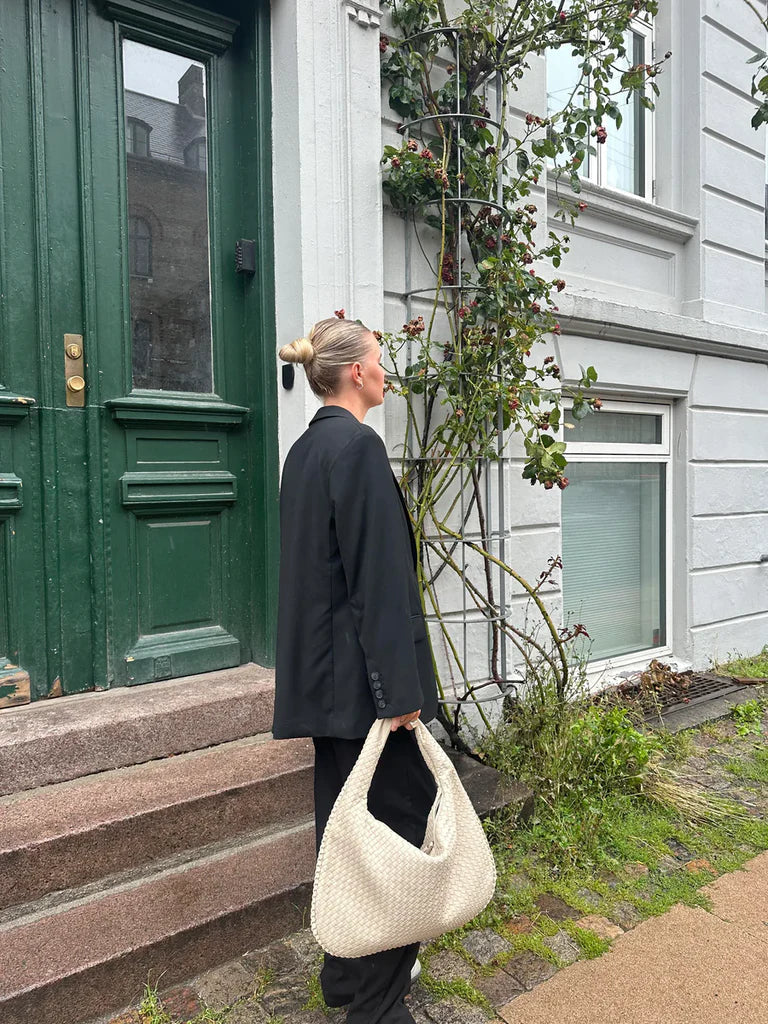 Sassy Bag - Luxe Geweven Lederen handtas