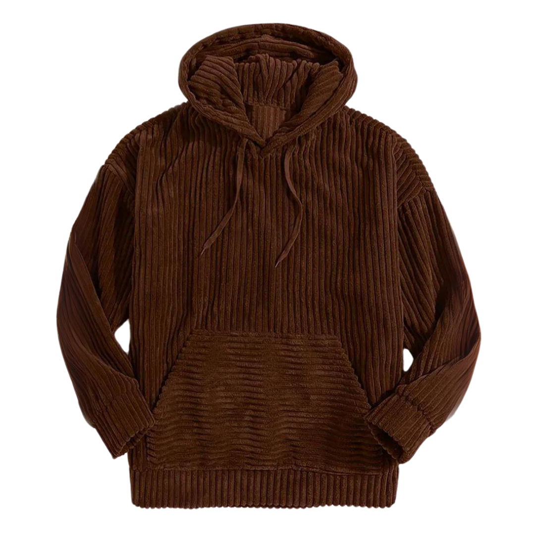 Morten | Klassiek gekleurde Corduroy Hoodie voor mannen