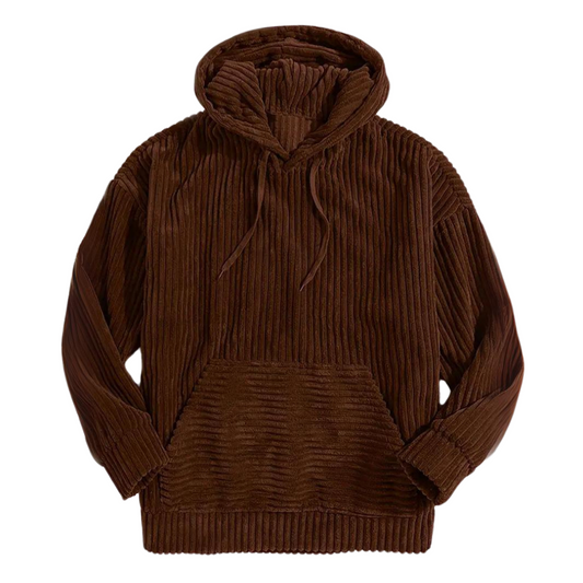 Morten | Klassiek gekleurde Corduroy Hoodie voor mannen