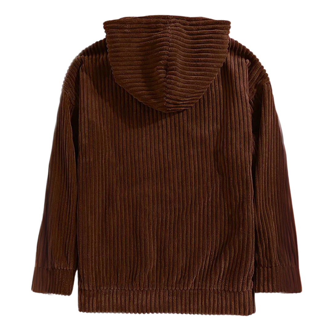 Morten | Klassiek gekleurde Corduroy Hoodie voor mannen