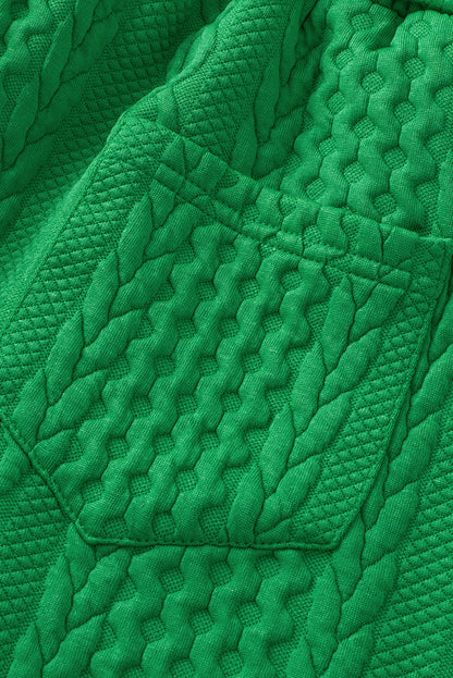 Chanda | Casual Trim Kabel Getextureerde Shorts Set