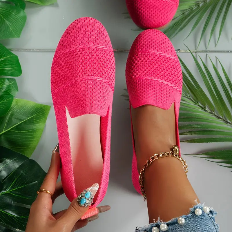 Comfortabele gebreide flats