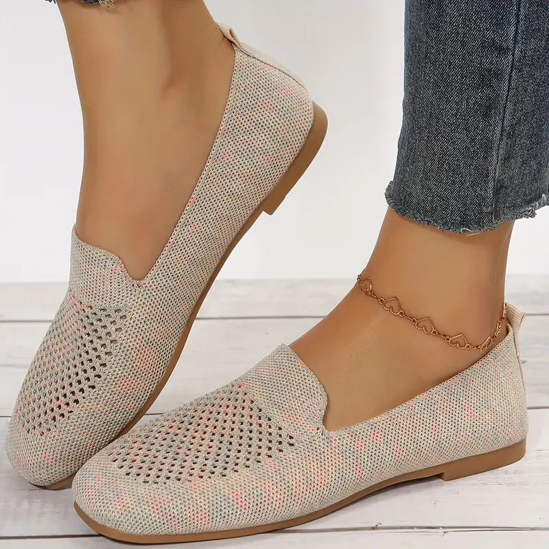 Gebreide vierkante balletschoenen