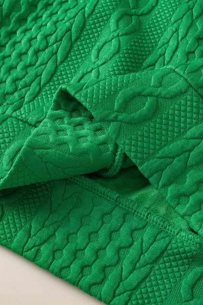 Chanda | Casual Trim Kabel Getextureerde Shorts Set