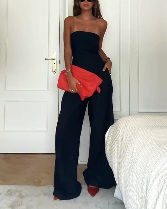 Shania | Modieuze strapless jumpsuit