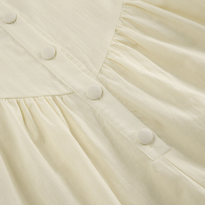 Cameron | Vierkante hals knoop naar beneden losse romper