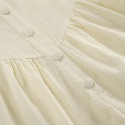 Cameron | Vierkante hals knoop naar beneden losse romper