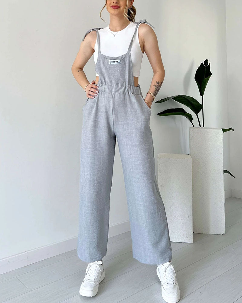 Zuri | Casual all-match jumpsuit met vetersluiting