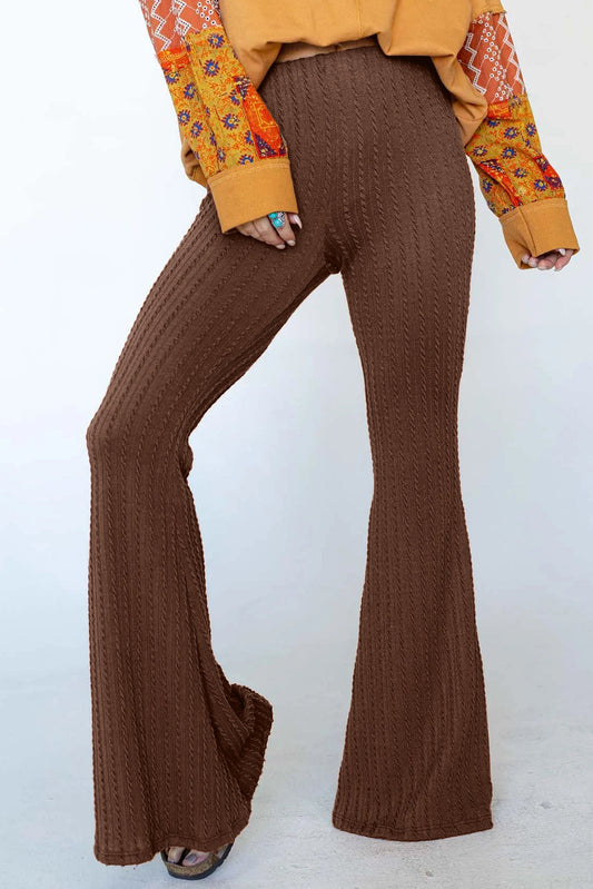 Sahar | Retro gebreide broek met middellange taille