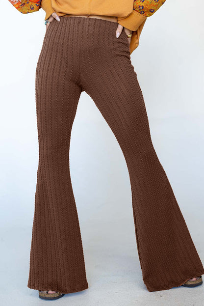 Sahar | Retro gebreide broek met middellange taille
