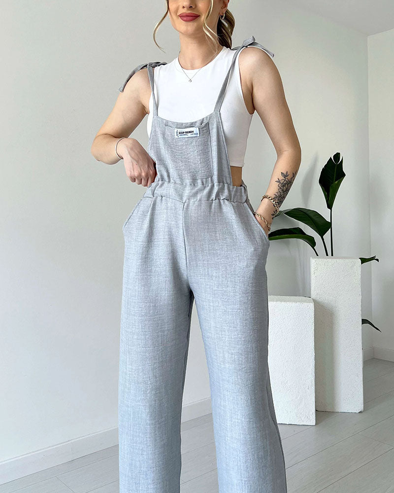 Zuri | Casual all-match jumpsuit met vetersluiting